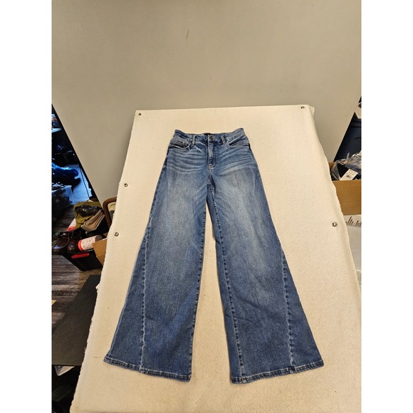 Kut from the Kloth Denim - KUT from the Kloth Meg Fab Ab Wide Leg High Rise Jeans Blue Size 6L Long Inseam